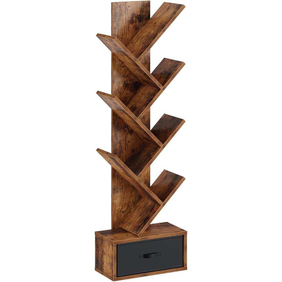 Rolanstar 7-Shelf Tree Bookshelf with Drawer: $24.99 Rolanstar 7-Shelf Tree Bookshelf with Drawer: $24.99