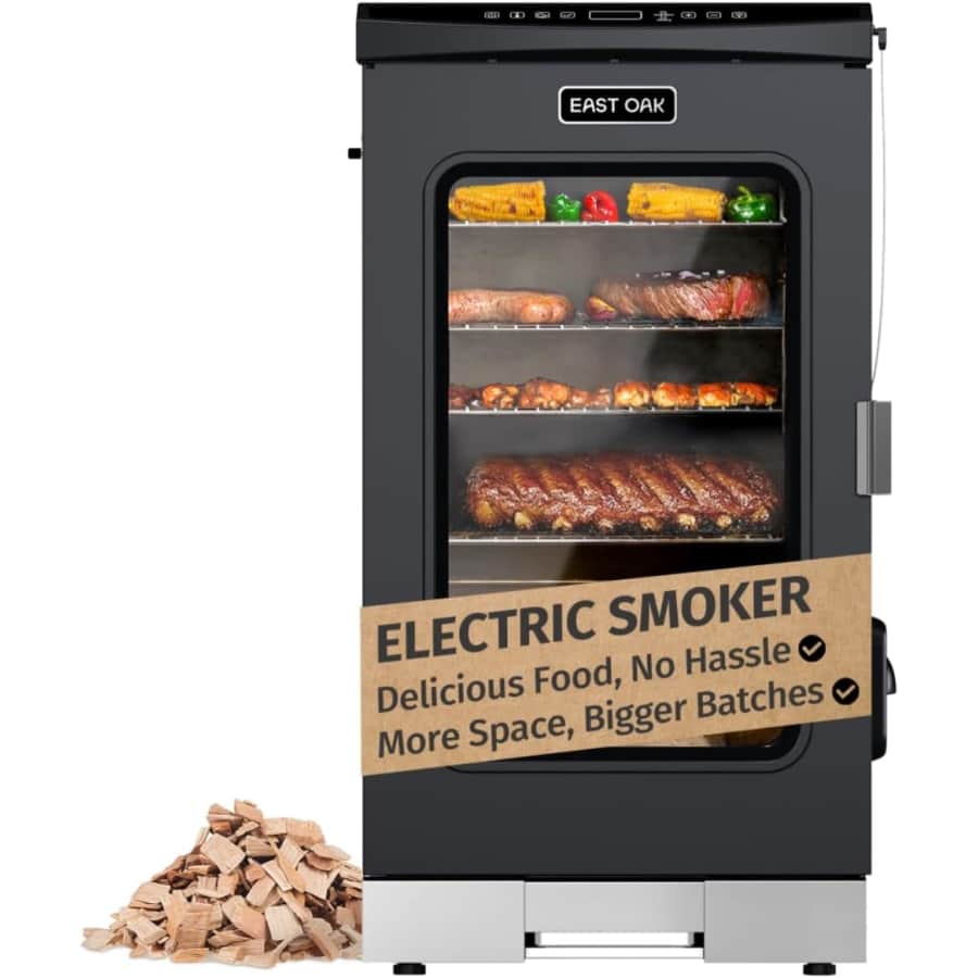 East Oak 30" Electric Smoker for Outdoors: $250