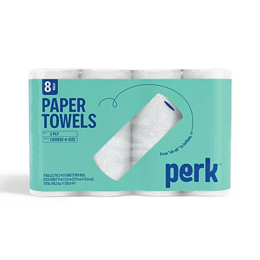 Perk 116 Sheet Paper Towel Roll 8-Pack: $8.83 w/ AutoRestock