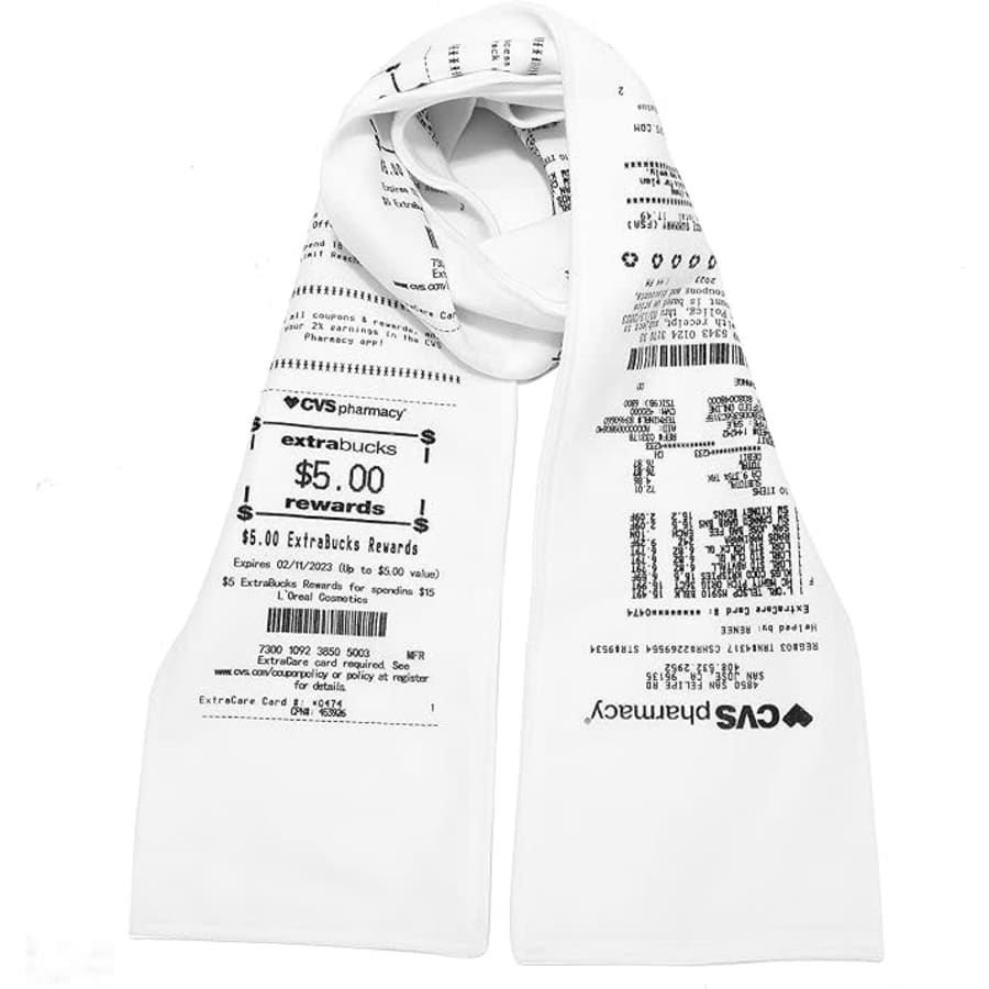 CVS Receipt Scarf: $16