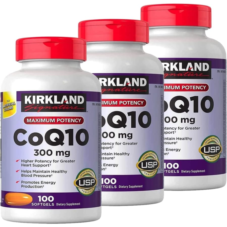 Kirkland CoQ10 300 mg 100 Softgels 3-Pack (300 total): $70.50 Kirkland CoQ10 300 mg 100 Softgels 3-Pack (300 total): $70.50