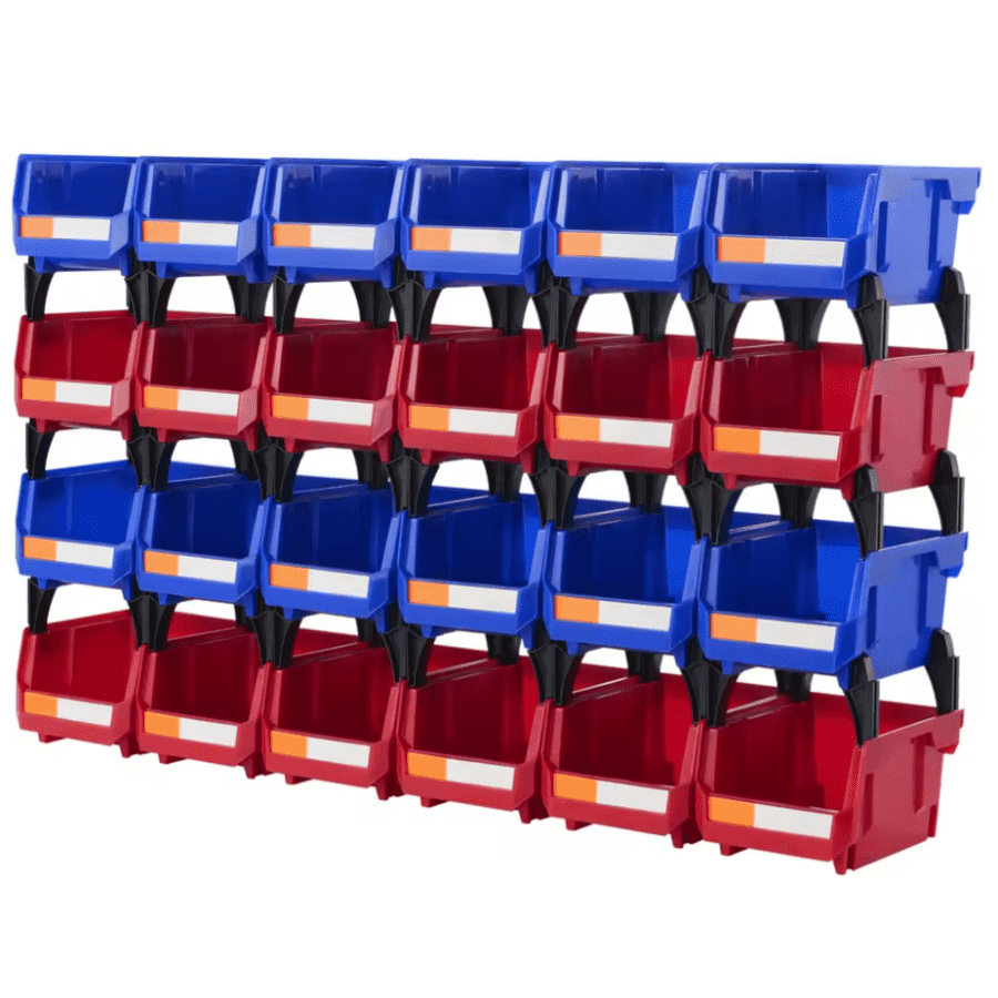 SucceBuy 24-Piece Stackable Storage Bin: $15.17