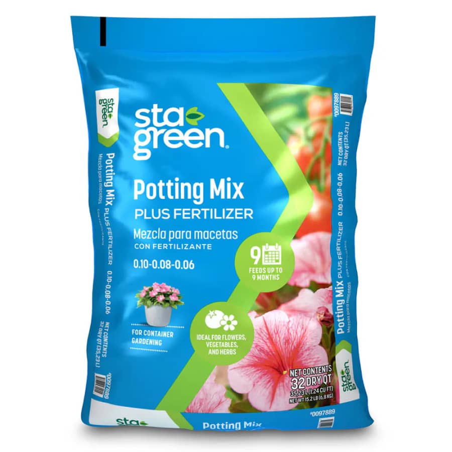 Sta-Green 32-qt. Vegetable and Flower Potting Soil Mix: 2 for $14 Sta-Green 32-qt. Vegetable and Flower Potting Soil Mix: 2 for $14