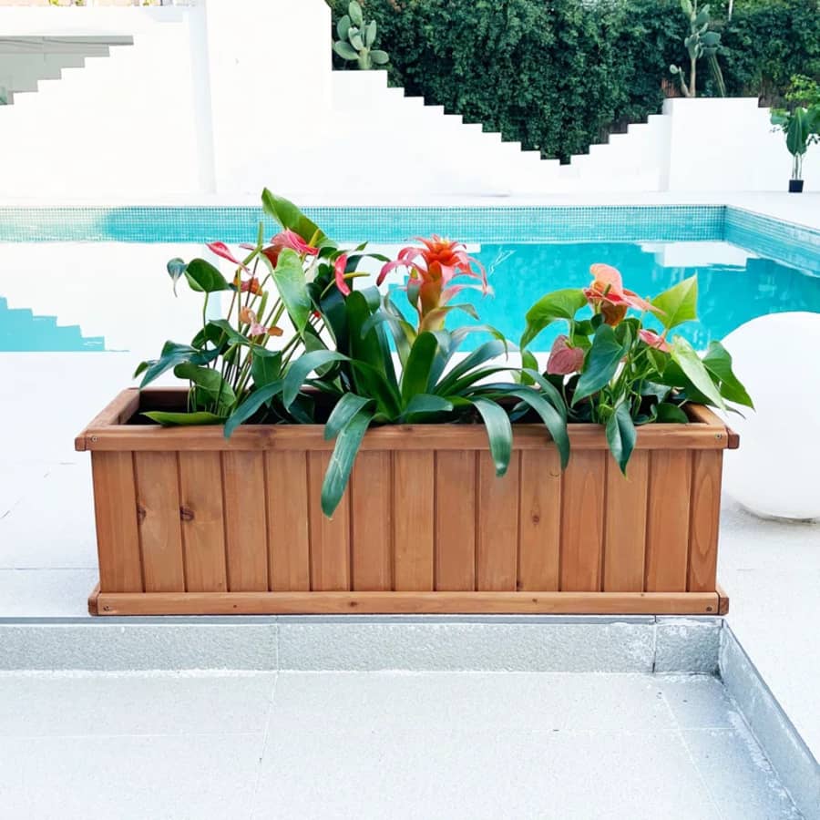 Three Posts Barros Wood Planter Box: $57