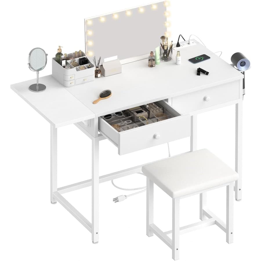 Kai-Road Vanity Desk w/ Outlet: $55 w/ Prime
