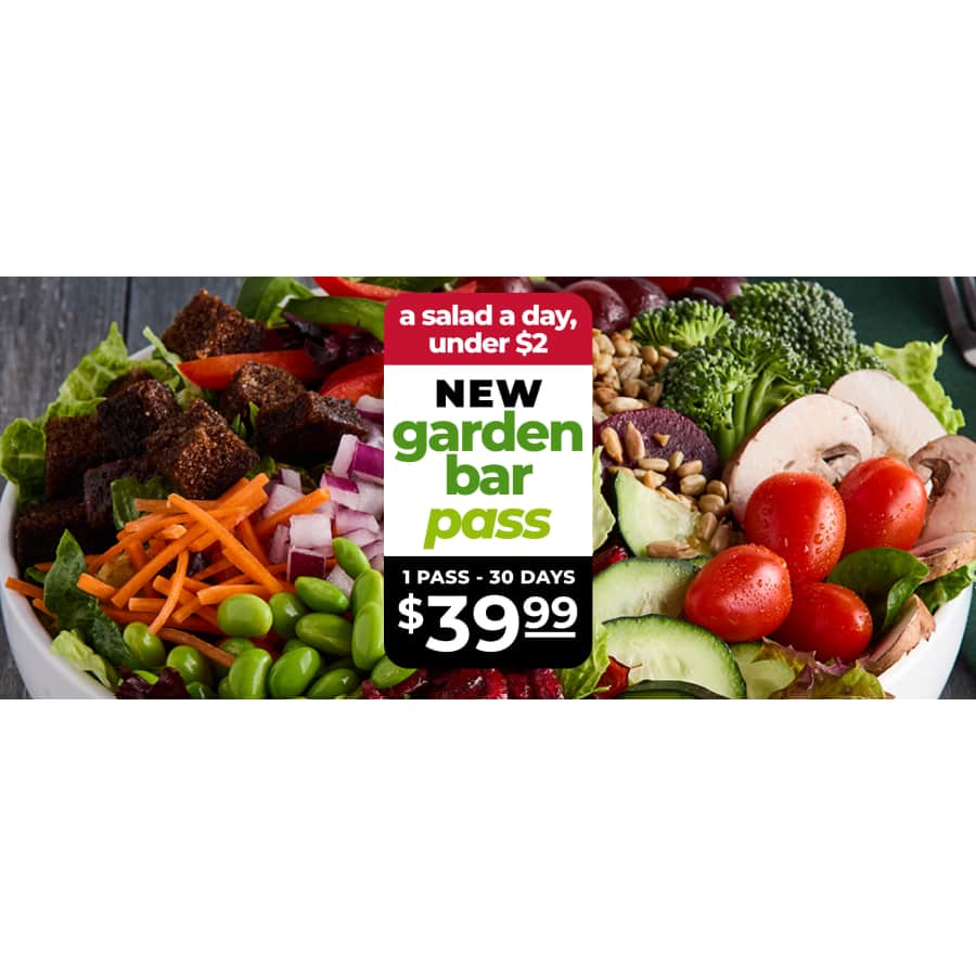 Ruby Tuesday All You Can Eat Garden Pass: 30 days for $40