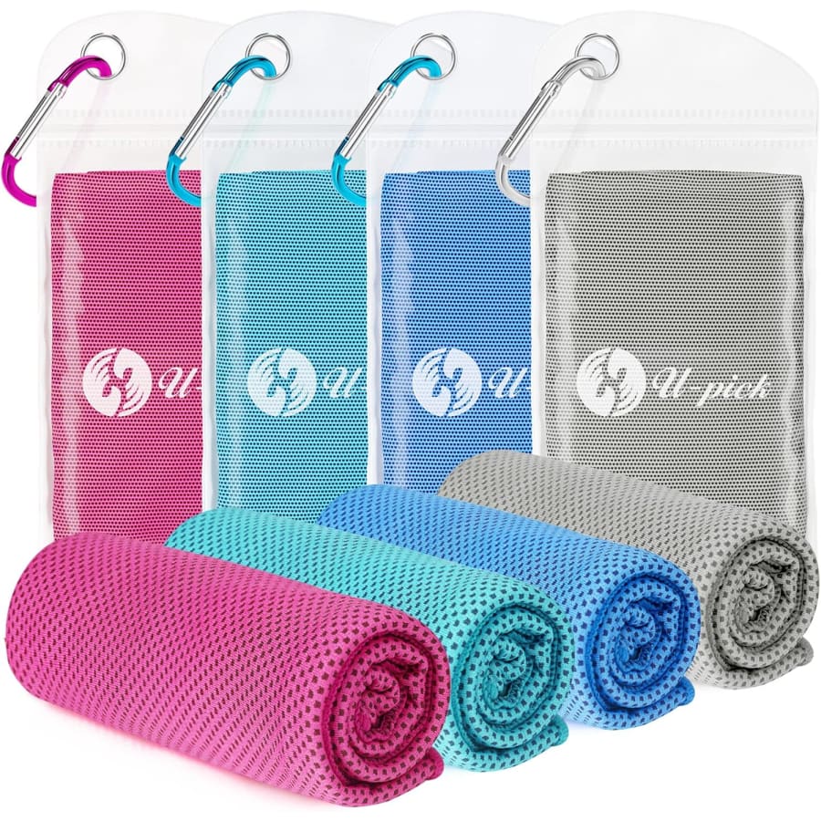 U-pick 40" x 12" Cooling Towel 4-Pack: $10
