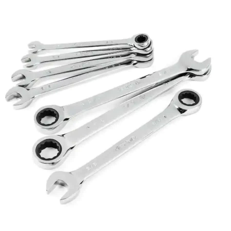 Husky Ratcheting SAE Combination 7-Piece Wrench Set: $25 Husky Ratcheting SAE Combination 7-Piece Wrench Set: $25