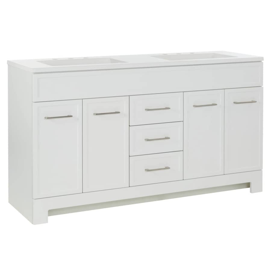 Diamond NOW Kaley 60" Double Sink Vanity w/ Cultured Marble Top: $749 Diamond NOW Kaley 60" Double Sink Vanity w/ Cultured Marble Top: $749