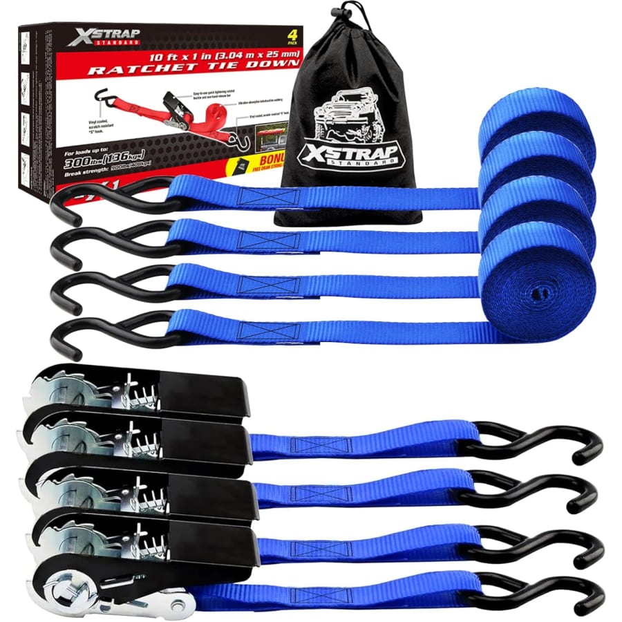 Xstrap Standard 10-Foot Ratchet Tie Down Strap 4-Pack: $15 Xstrap Standard 10-Foot Ratchet Tie Down Strap 4-Pack: $15