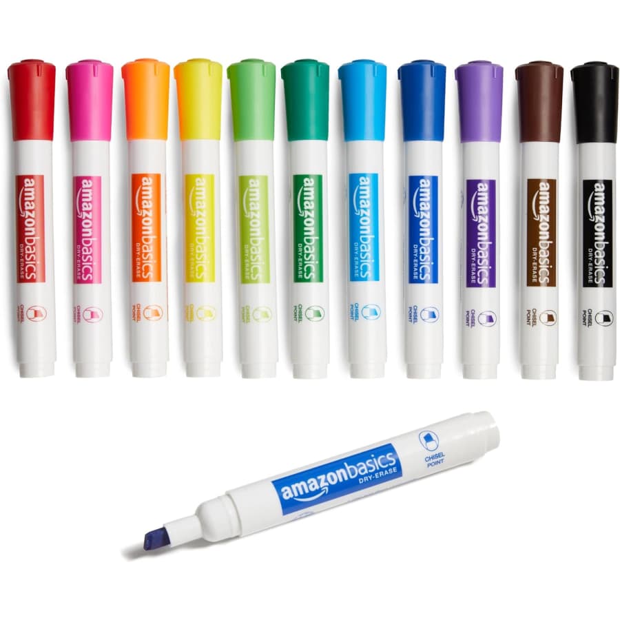 Amazon Basics Dry Erase Markers 12-Pack: $4.43