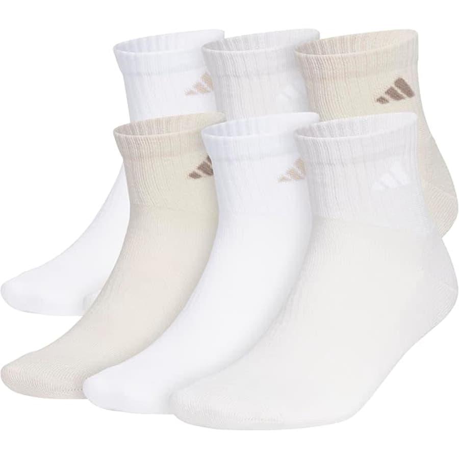 adidas Men's Athletic Cushioned Quarter Socks 6-Pack: $9.20 adidas Men's Athletic Cushioned Quarter Socks 6-Pack: $9.20