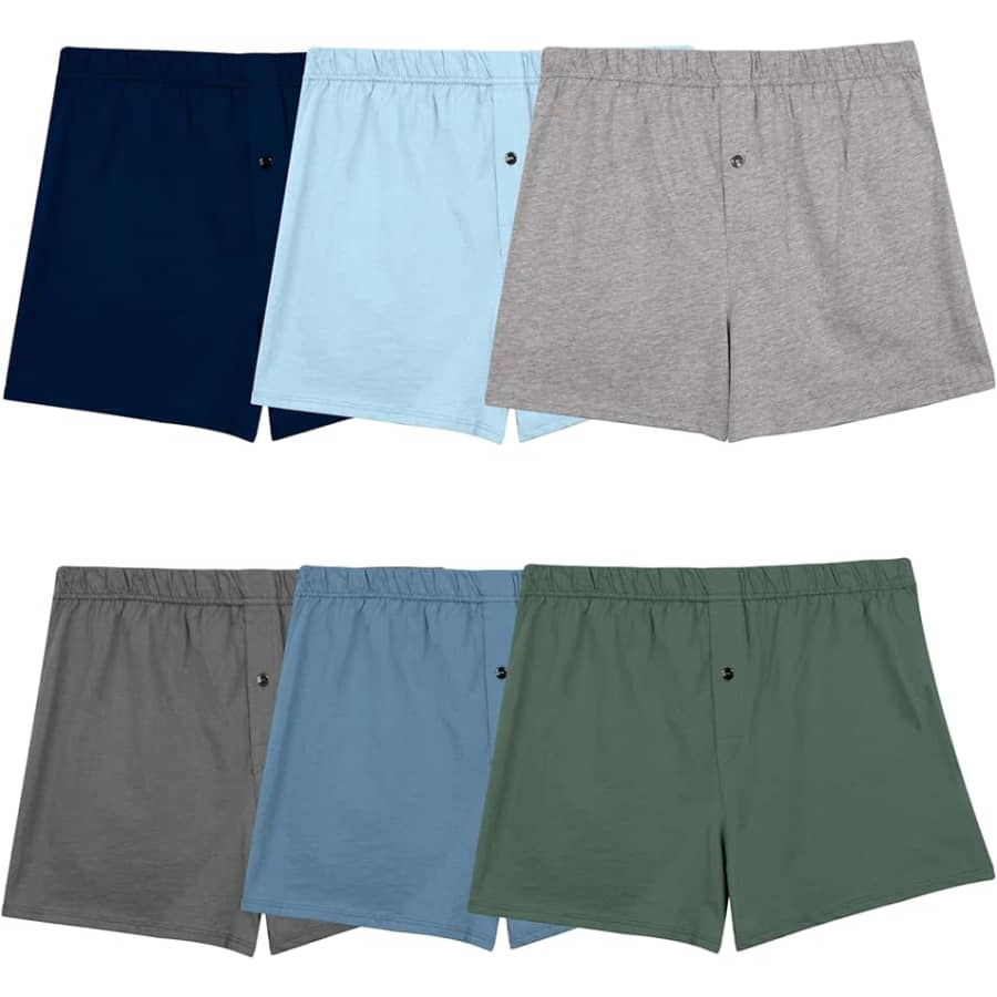 Fruit of the Loom Men's Tag Free Knit Boxer Shorts 6-Pack: $15 Fruit of the Loom Men's Tag Free Knit Boxer Shorts 6-Pack: $15