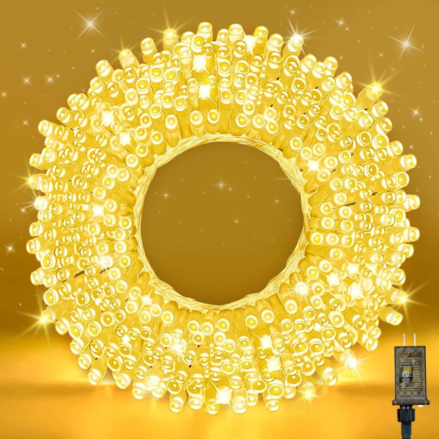 Wastroyal 70-Foot 210 LED Warm White String Lights: $6.99