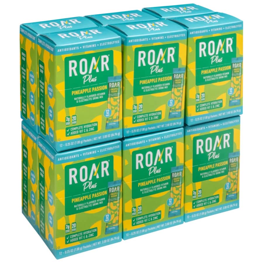 Roar Plus Vitamin & Electrolyte Drink Mix 144-Pack: $25