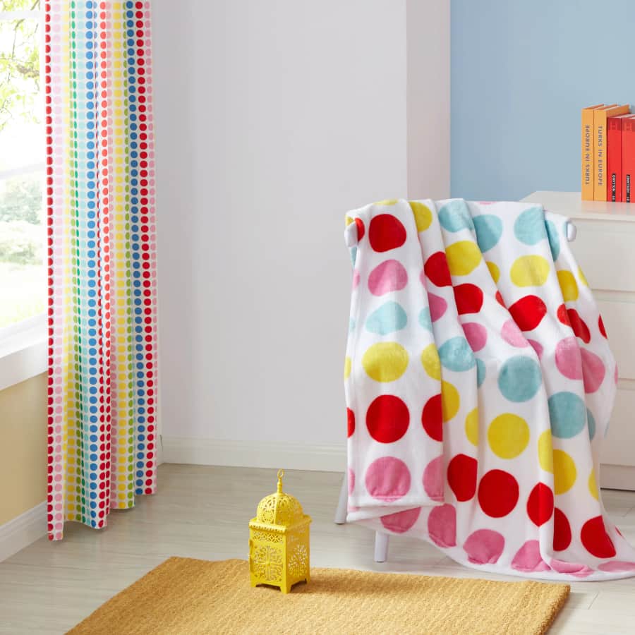 Smarts & Crafts 50" x 60" Candy Drop Plush Decorative Throw Blanket: $7.98