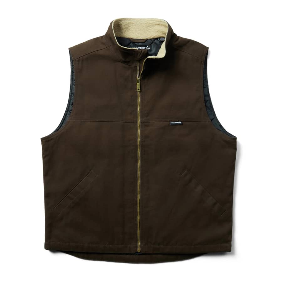 Wolverine Men's Sherpa Collar Canvas Vest (L only): $24.80