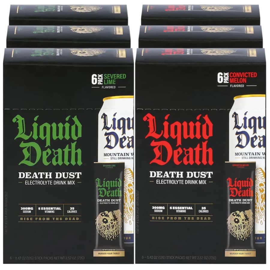 Liquid Death Electrolyte Death Dust Hydration Powder 36-Pack: $15