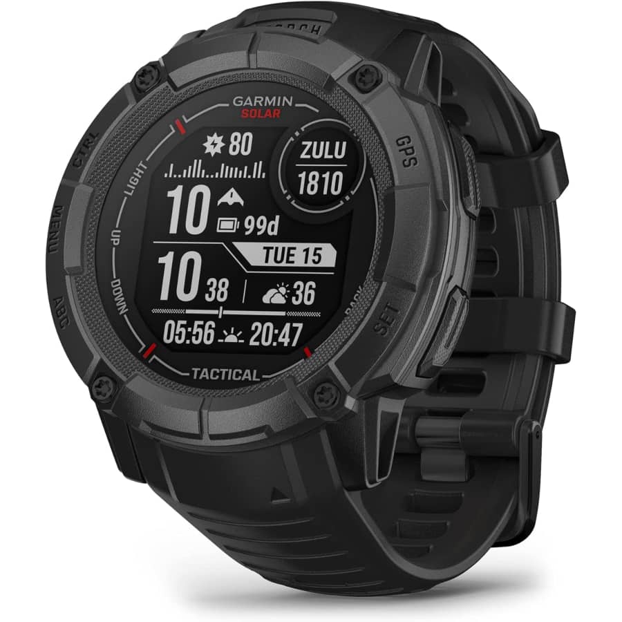 Garmin Instinct 2X Solar Tactical GPS Smartwatch: $300
