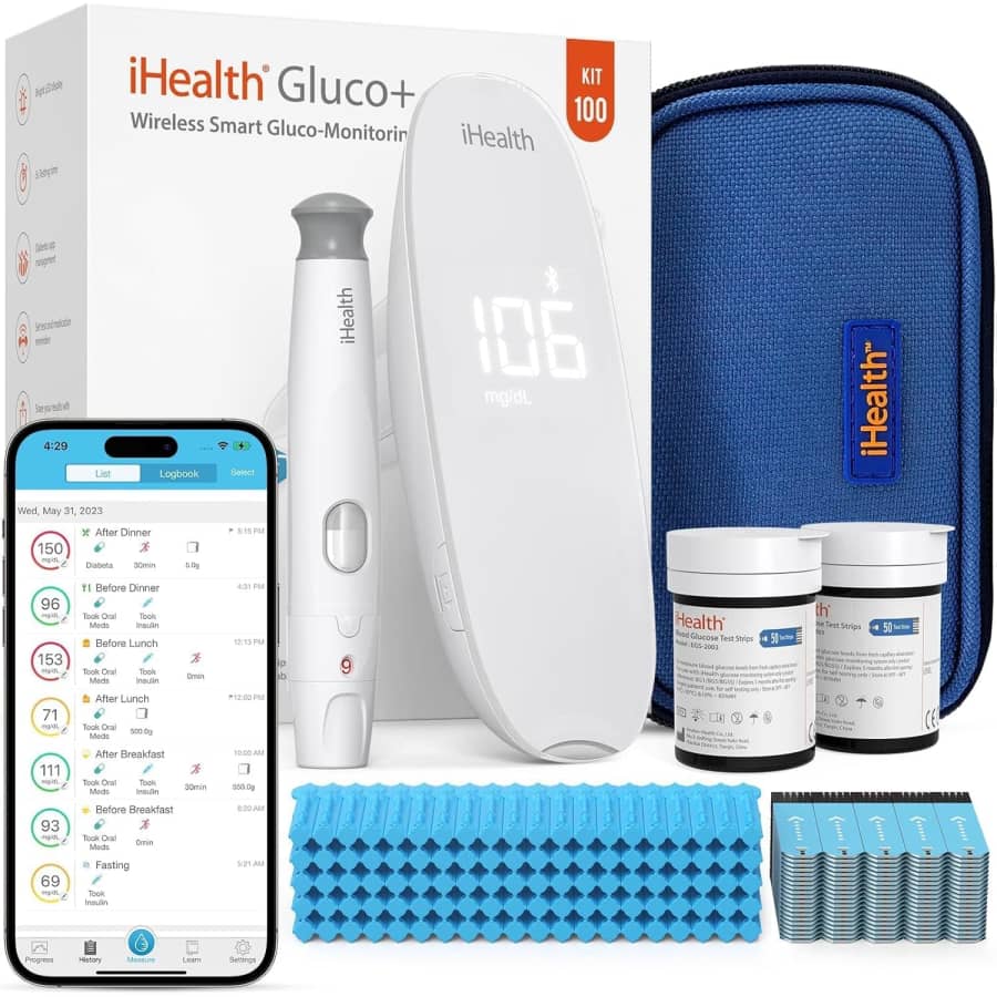 iHealth Gluco+ Wireless Blood Glucose Monitor Kit: $29.73 iHealth Gluco+ Wireless Blood Glucose Monitor Kit: $29.73