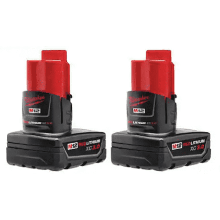 Milwaukee M12 12V Lithium-Ion XC 3.0-Ah Battery Pack 2-Pack: Free w/ tool purchase Milwaukee M12 12V Lithium-Ion XC 3.0-Ah Battery Pack 2-Pack: Free w/ tool purchase