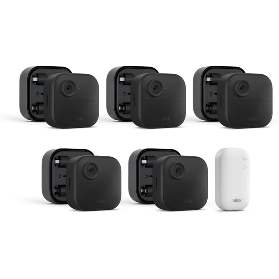 Blink 5-Camera Outdoor 4 + Battery Extension Pack: $170