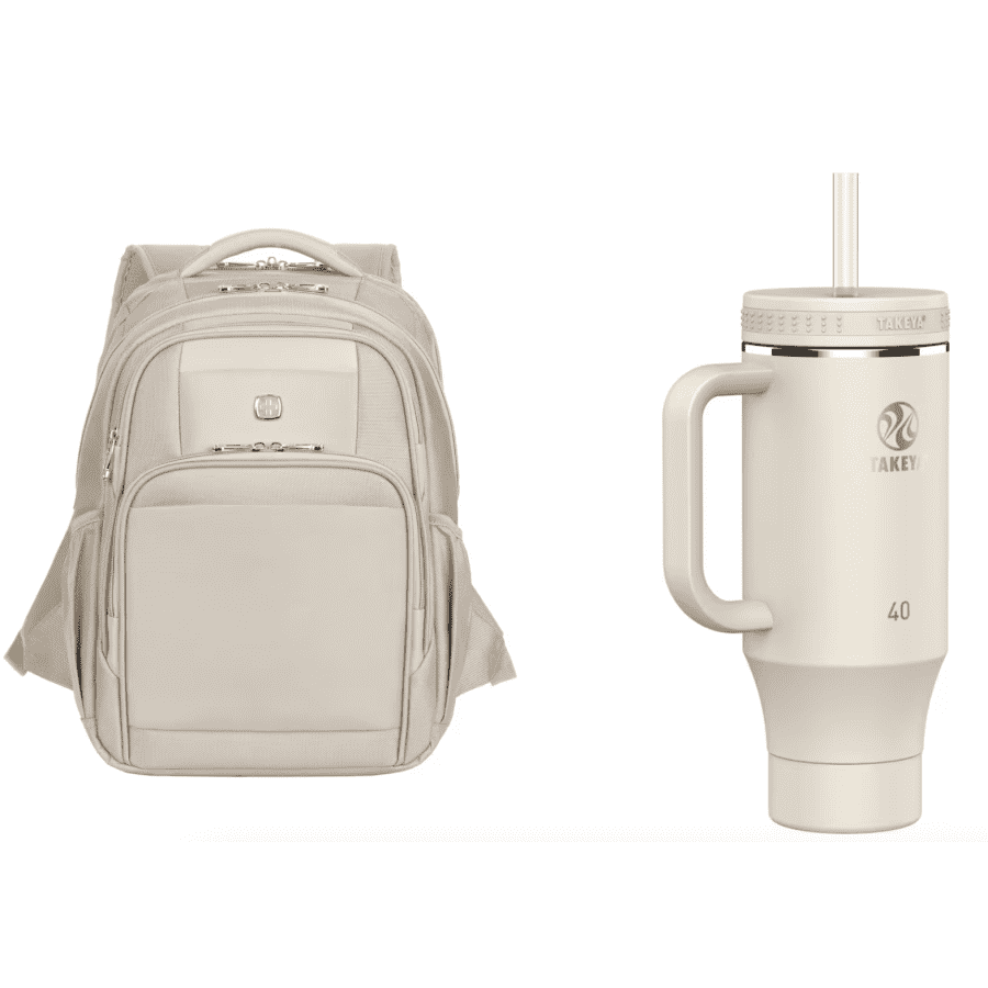 SwissGear Scansmart Laptop Backpack and Takeya 40oz. Mug with Handle: $80 SwissGear Scansmart Laptop Backpack and Takeya 40oz. Mug with Handle: $80