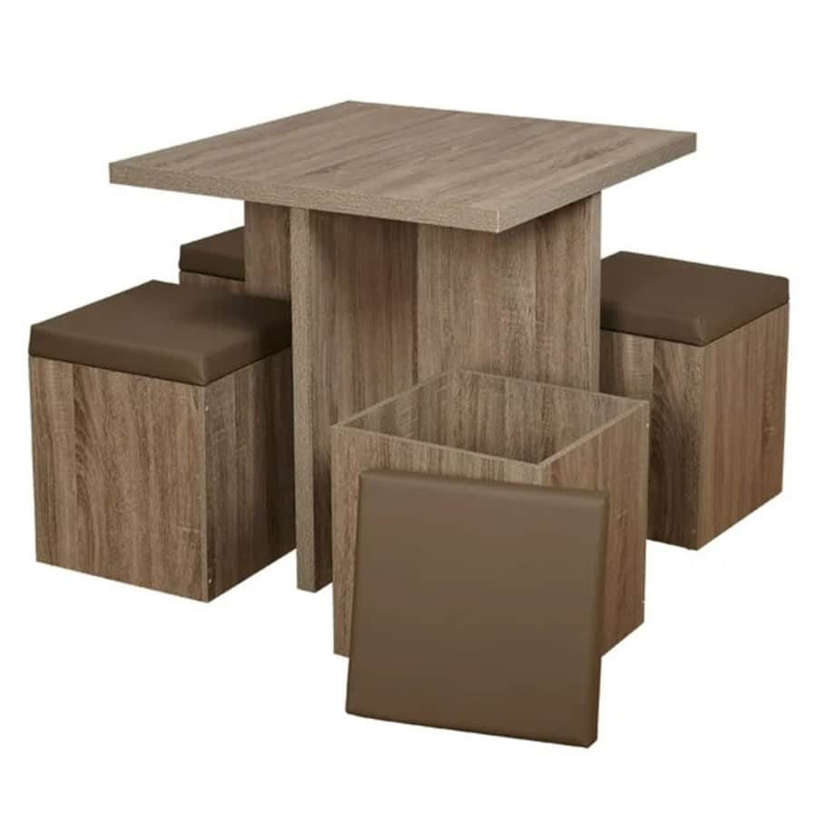 Mainstays 5-Piece Dexter Dining Room/Kitchen Set with Storage Ottoman: $100