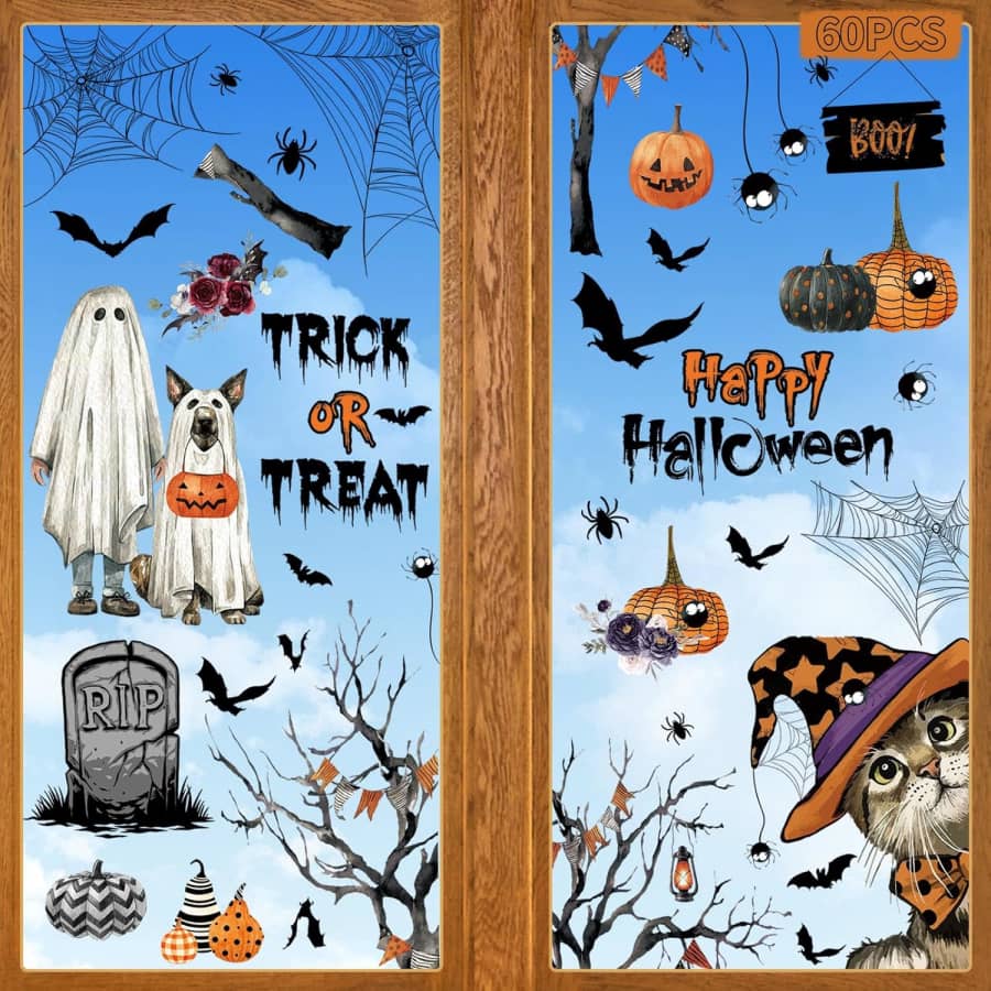 Halloween Window Cling 60-Piece Set: $4.99 Halloween Window Cling 60-Piece Set: $4.99