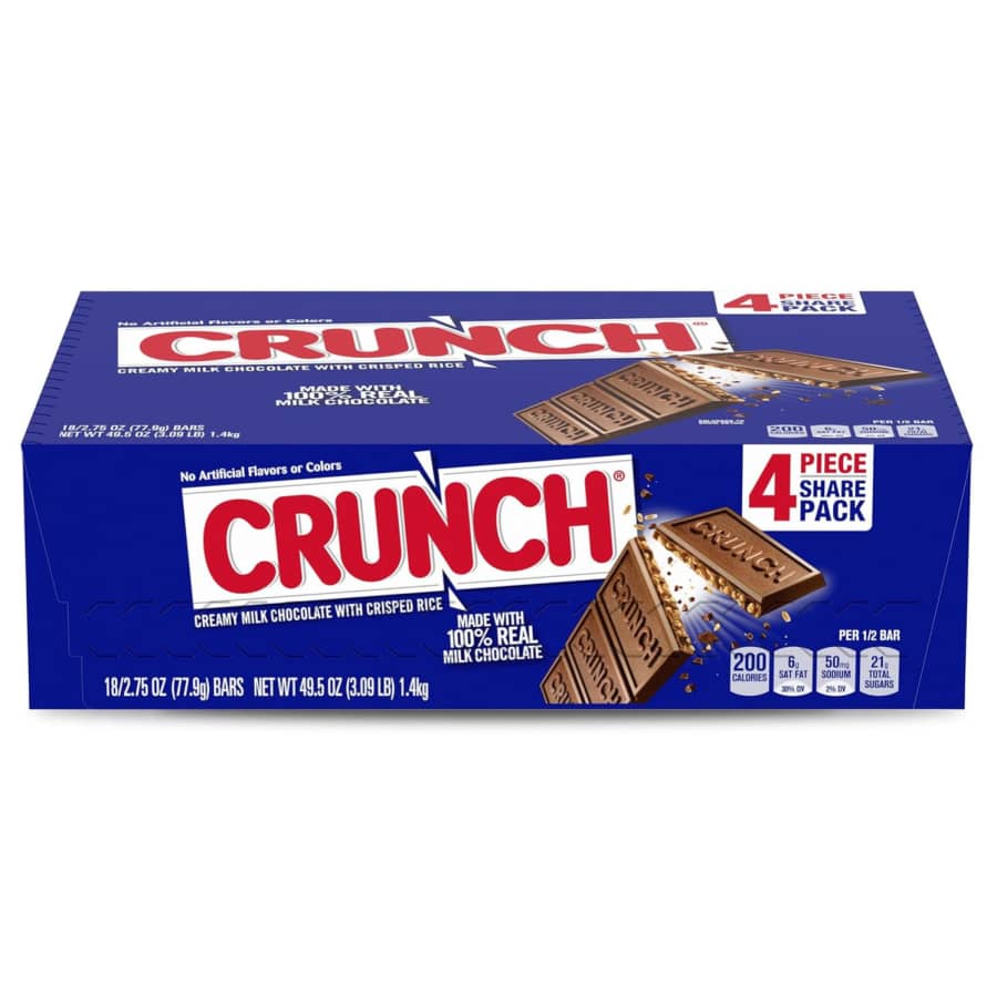 Crunch Milk Chocolate and Crisped Rice Bar 18-Pack: $20 Crunch Milk Chocolate and Crisped Rice Bar 18-Pack: $20