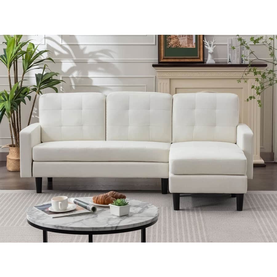 Vecelo Convertible Sectional Sofa: $207 Vecelo Convertible Sectional Sofa: $207