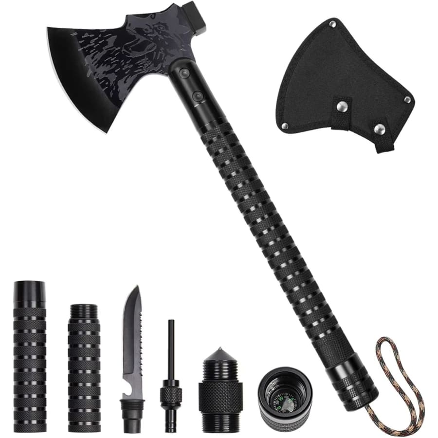 Tactical Folding Survival Axe w/ Hammer & Nylon Sheath: $11