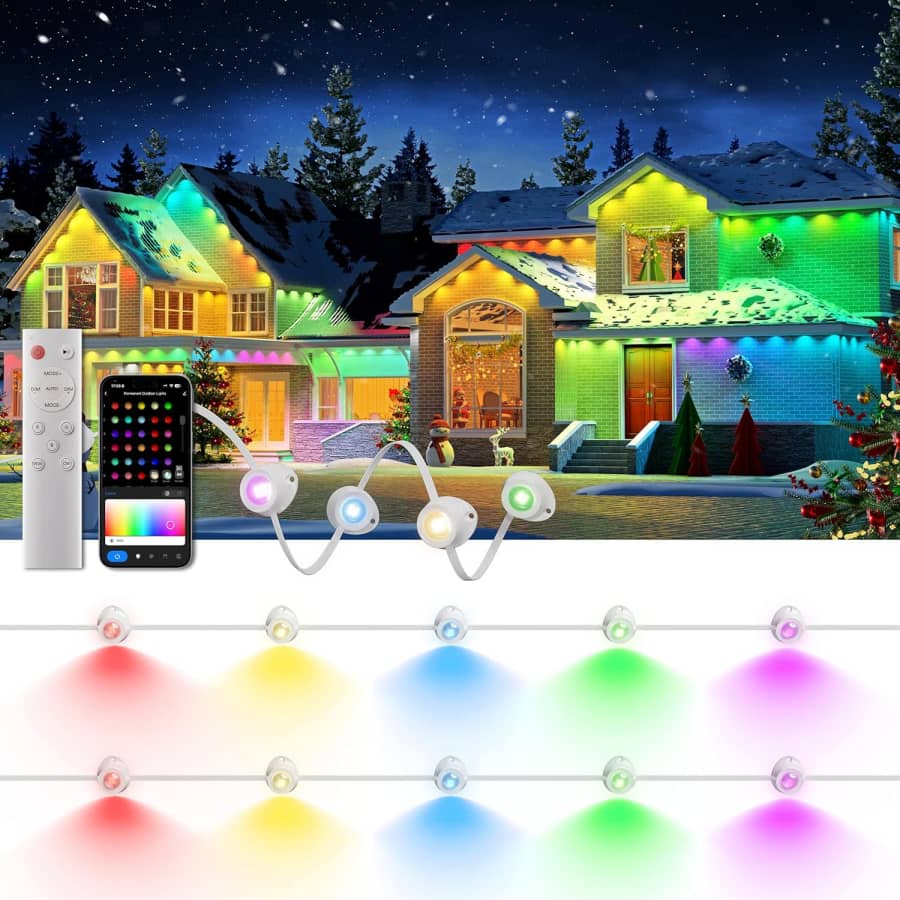 DeckTok Permanent Christmas Outdoor Lights: $59.99