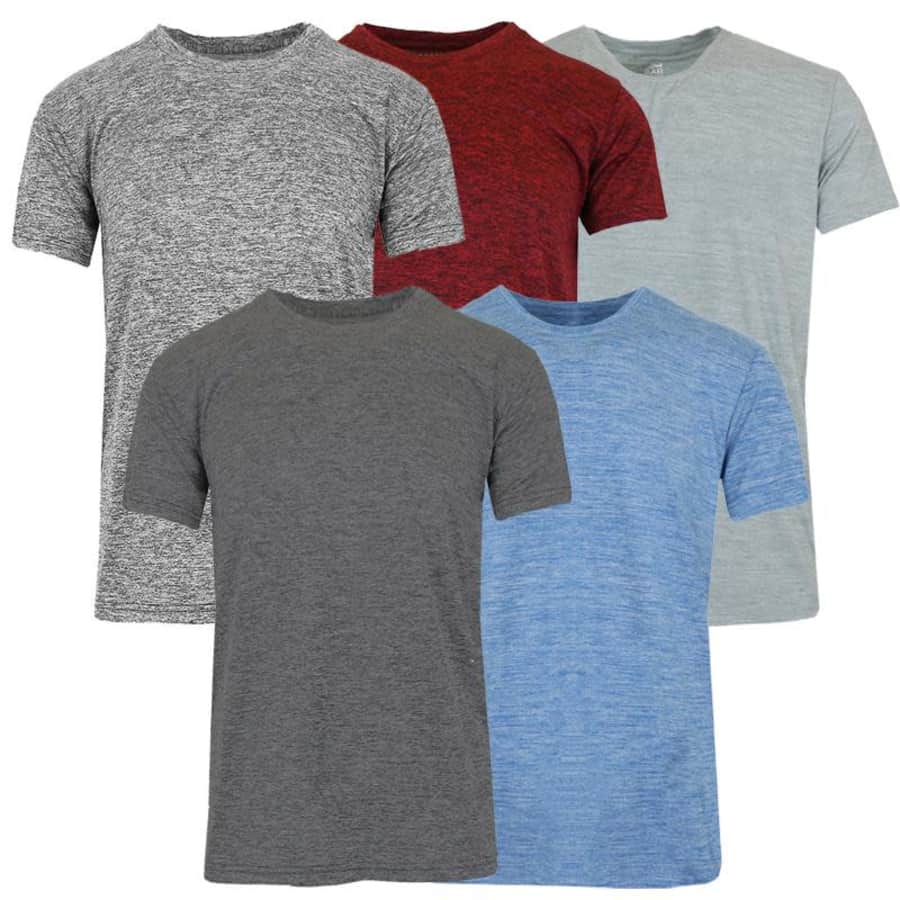 Men's Moisture-Wicking T-Shirt 5-Pack: $20