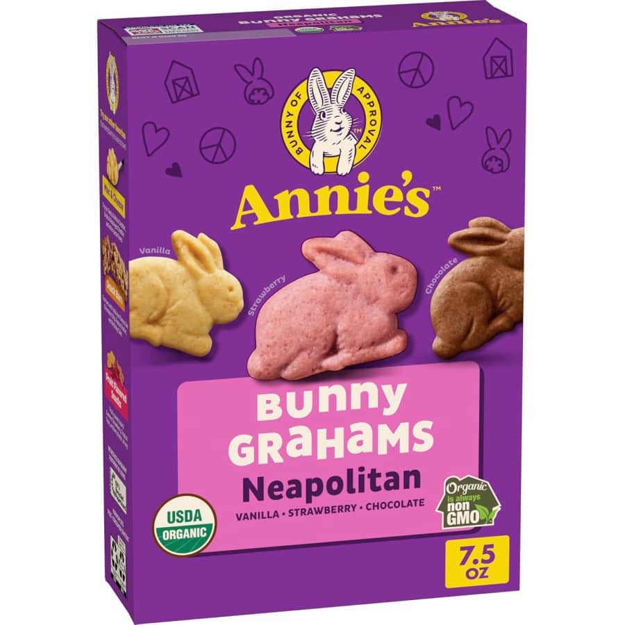 Annie's Organic Neapolitan Bunny Graham Snacks 7.5-oz. Box: $3.22 via Sub & Save