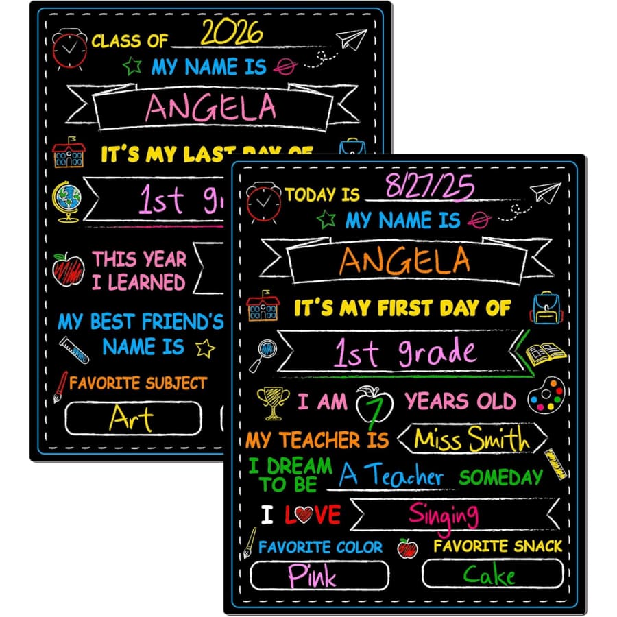 First & Last Day of School Chalkboard: $4