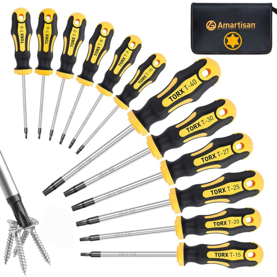 Amartisan 12-Piece Magnetic Torx Screwdrivers Set: $15
