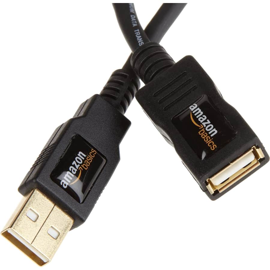 Amazon Basics USB-A 2.0 Extension Cable: $3.50 Amazon Basics USB-A 2.0 Extension Cable: $3.50
