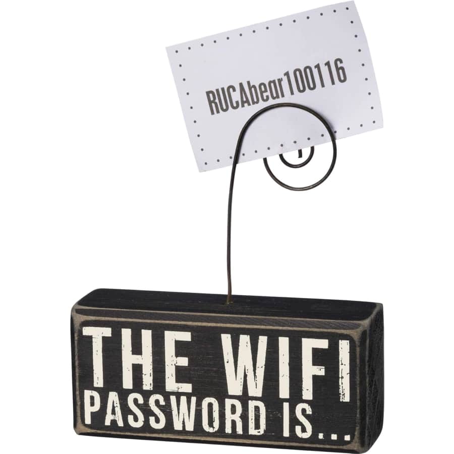 The WiFi Password Is Block: $3.80