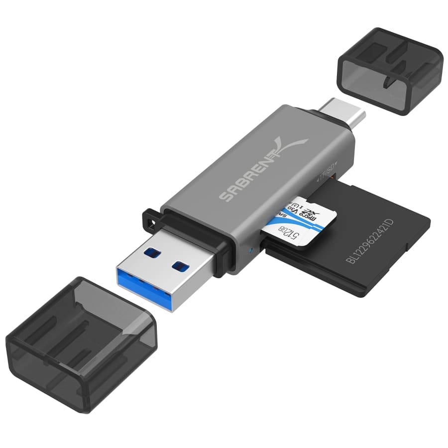 Sabrent USB / USB-C OTG Card Reader: $9.99