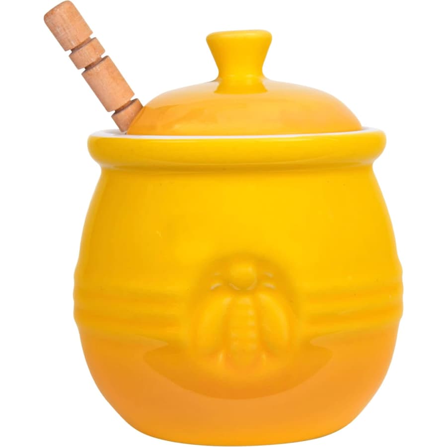 Creative Co-Op Stoneware Honey Pot: $7