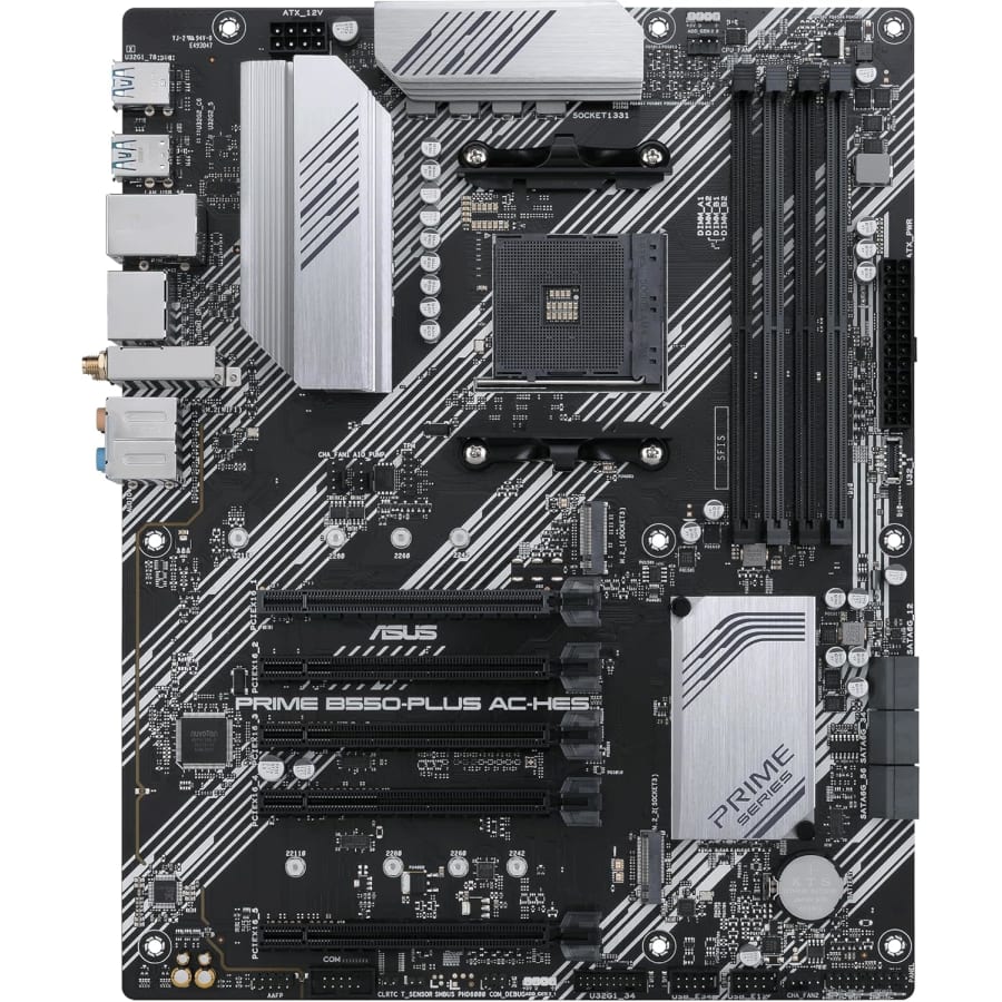 ASUS Prime B550-PLUS AC-HES AMD AM4 3rd-Gen. Ryzen ATX Motherboard: $100 ASUS Prime B550-PLUS AC-HES AMD AM4 3rd-Gen. Ryzen ATX Motherboard: $100