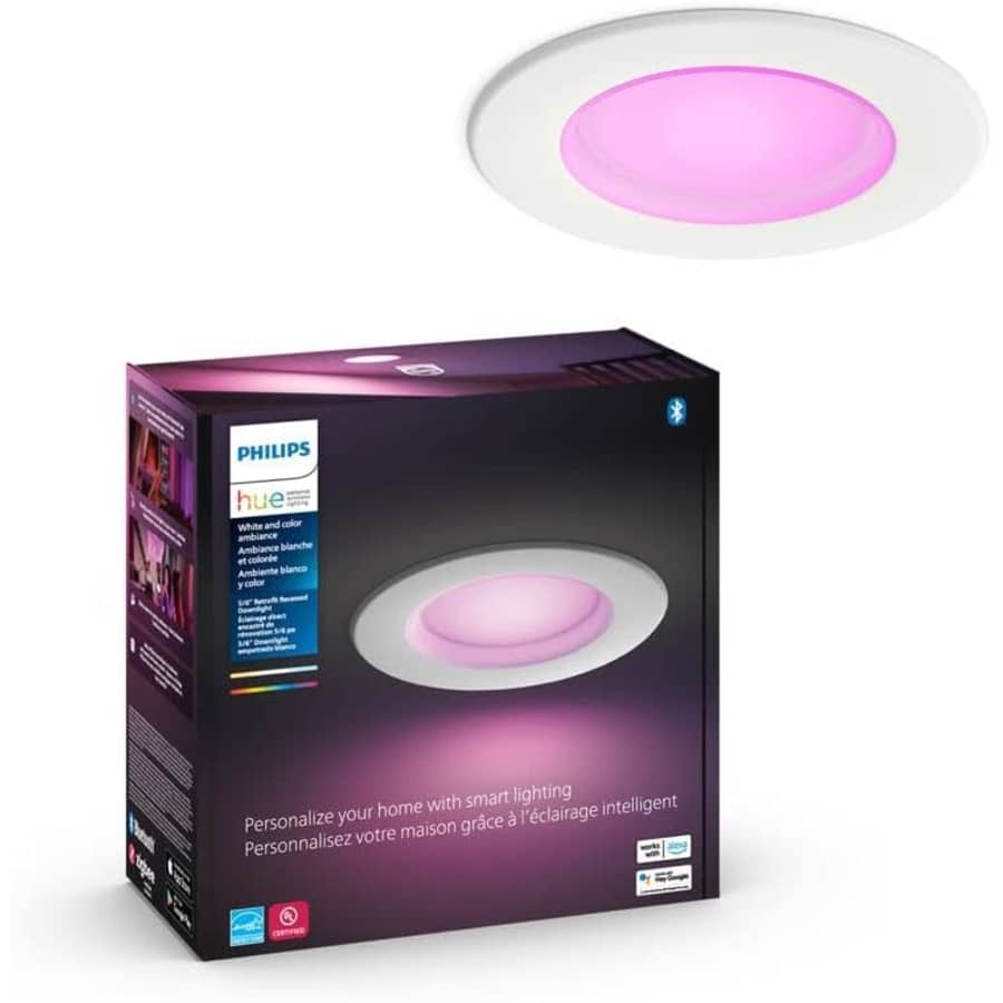 Philips Hue White & Color Ambience Dimmable LED Smart 6" Downlight: $32.49 Philips Hue White & Color Ambience Dimmable LED Smart 6" Downlight: $32.49
