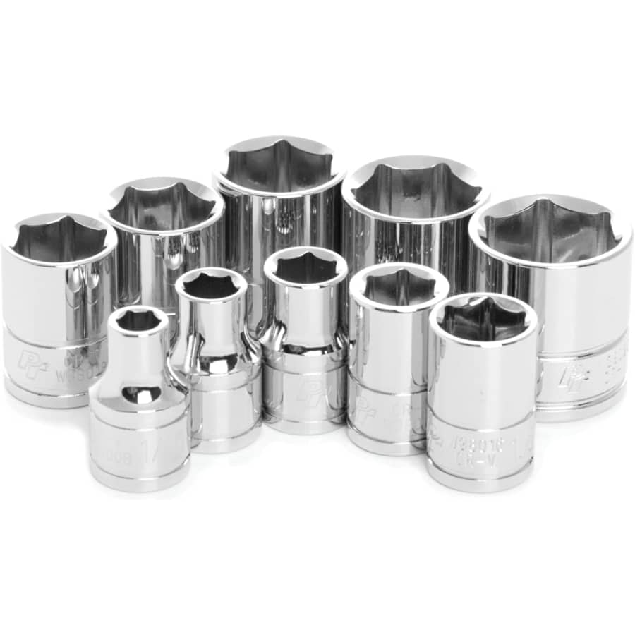 Performance Tool 10-Piece 3/8" Drive SAE Socket Set: $10 Performance Tool 10-Piece 3/8" Drive SAE Socket Set: $10