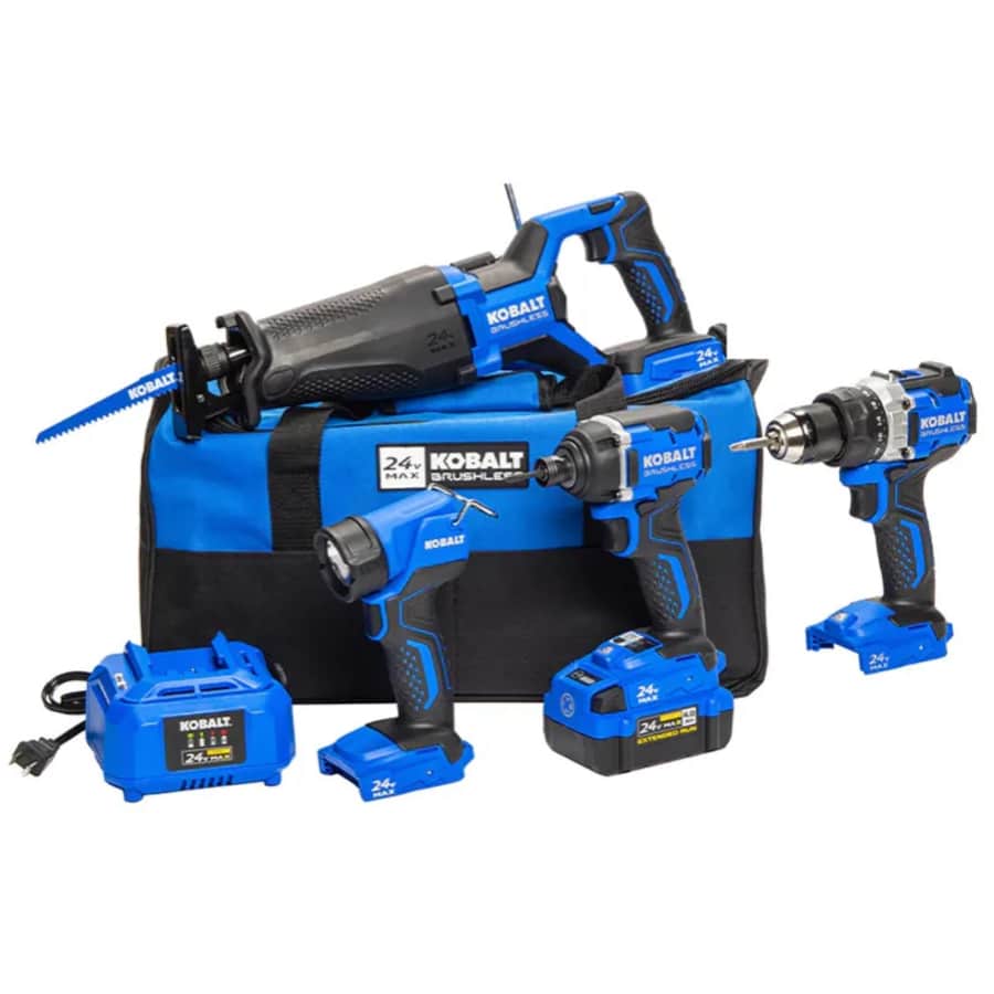 Kobalt 24-volt 4-Tool Power Tool Combo Kit: $249 w/ 2 FREE Power Tools Kobalt 24-volt 4-Tool Power Tool Combo Kit: $249 w/ 2 FREE Power Tools