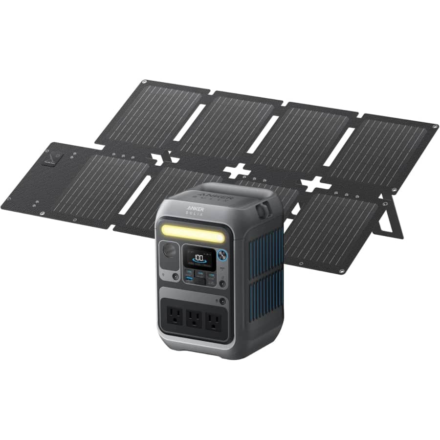 Anker SOLIX C300 Portable Power Station w/ Solar Panel: $250