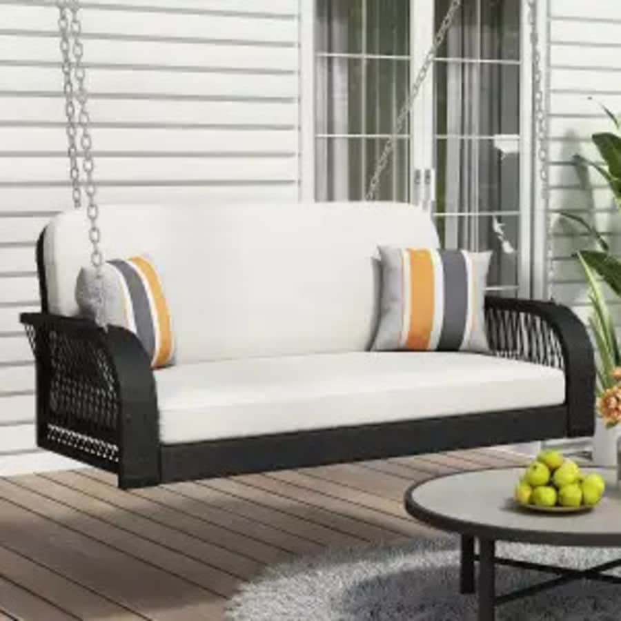 ModernLuxe 2-Seater Hanging Bench Porch Swing: $96 ModernLuxe 2-Seater Hanging Bench Porch Swing: $96