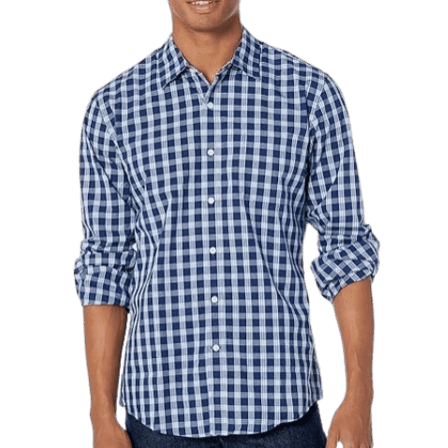 Amazon Essentials Men's Slim-Fit Long-Sleeve Poplin Shirt: $14 Amazon Essentials Men's Slim-Fit Long-Sleeve Poplin Shirt: $14