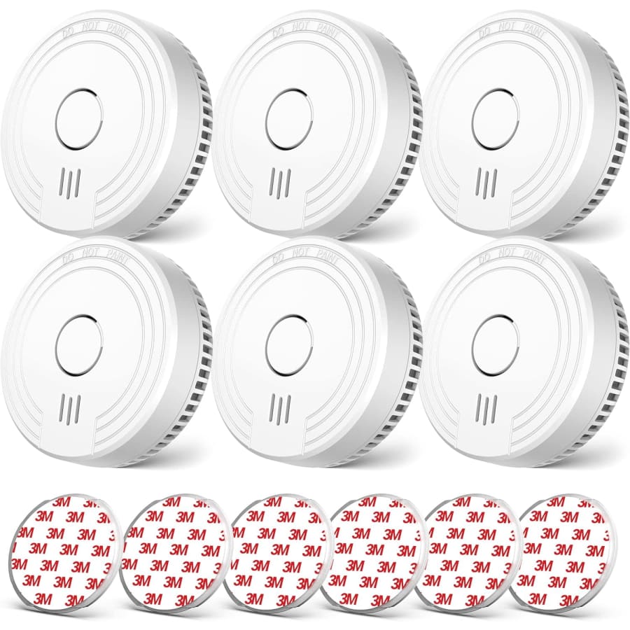 Photoelectric Smoke Detector 6-Pack w/ Batteries: $43