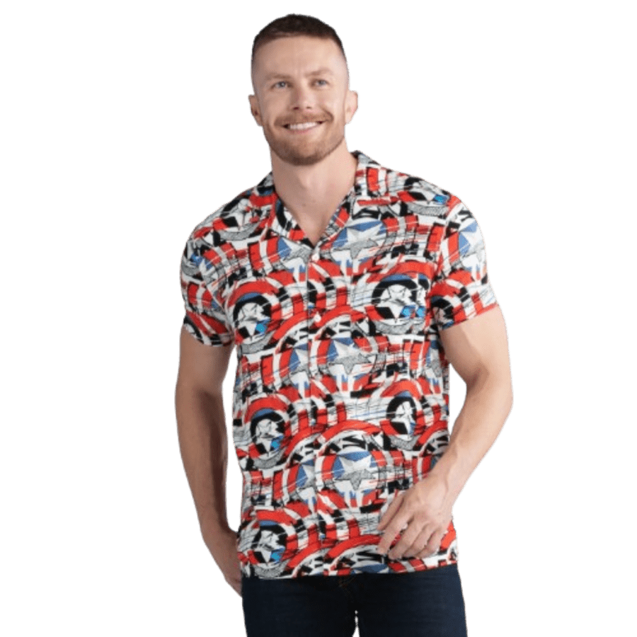 Marvel Captain America Men's Button-Up Shirt: $8.83